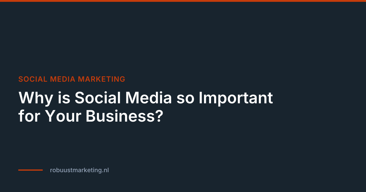Why is Social Media so Important for Your Business? | Blog | Robuust ...